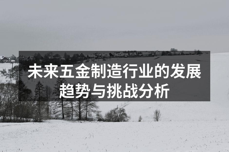 未来五金制造行业的发展趋势与挑战分析